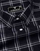 Blackstin With White Waffle Dobby Check Shirt