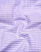 Wexford Purple With White Stripe Linen Cotton Designer Shirt