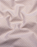 Coconut Butter Cream With White Check Shirt Style Kurta