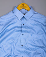 Radius Blue Dobby Texture Premium Giza Shirt