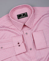 Radius Pink Dobby Texture Premium Giza Shirt