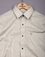 Alabaster Cream Dobby Textured Cotton Shirt