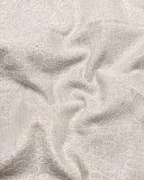 Alabaster Cream Dobby Textured Cotton Shirt