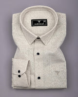 Alabaster Cream Dobby Textured Cotton Shirt