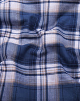 Drizzle Blue With White Check Dobby Cotton Shirt