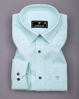 Maxican Mint Green Jacquard Textured Cotton Shirt