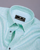 Maxican Mint Green Jacquard Textured Cotton Shirt