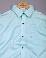 Maxican Mint Green Jacquard Textured Cotton Shirt