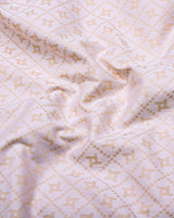 Glacier Cream With White Jacquard Cotton Shirt