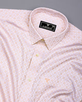 Glacier Cream With White Jacquard Cotton Shirt