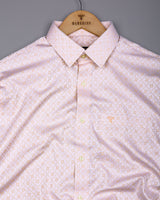 Glacier Cream With White Jacquard Cotton Shirt