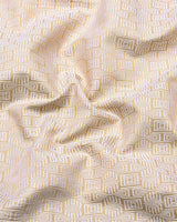 Bela Clay Cream Jacquard Textured Cotton Shirt