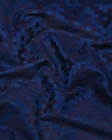 Tropysm Blue With White Jacquard Cotton Shirt