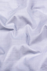 Grey with white mini micro check cotton shirt