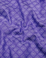 Orchid Purple With White Jacquard Textured Cotton Shirt