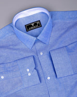 Arion Sky Blue Oxford Cotton Designer Formal Shirt