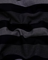 Breez Black With White Stripe Oxford Cotton Shirt