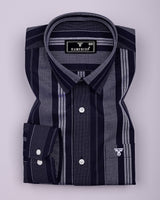 Tista Blue With White Stripe Oxford Cotton Shirt