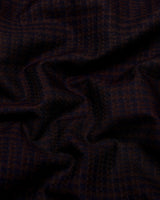 Crater Brown With Black Dobby Check Cotton Shirt