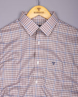 Tirana Latte Cream With Off White Check Dobby Cotton Shirt