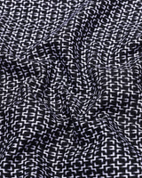 Swinford Black With White Dobby Textured Cotton Shirt