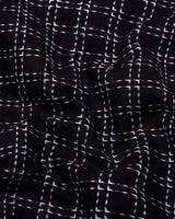 Coorg Black With White Dobby Check Cotton Shirt