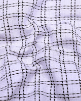 Coorg White With Black Dobby Check Cotton Shirt