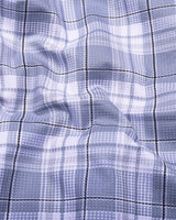 Drinova Gray Waffle Check Dobby Cotton Shirt