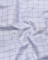 Fog Gray With Black Check Dobby Cotton Shirt
