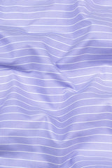 White with blue lines regency stripe cotton shirt