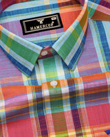 Cibaka Multicolor Dobby Check Cotton Shirt