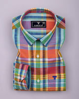 Cibaka Multicolor Dobby Check Cotton Shirt