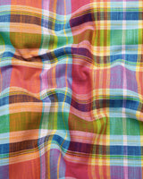 Cibaka Multicolor Dobby Check Cotton Shirt