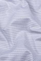 Grey with white regency stripe cotton shirt