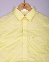 Pineapple Yellow Solid Linen Cotton Designer Shirt