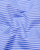 Scamp Blue With White Stripe Formal Cotton Designer Shirt