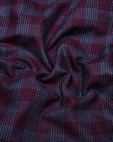 Prime Burgundy Houndstooth Check Premium Giza Shirt