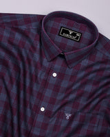 Prime Burgundy Houndstooth Check Premium Giza Shirt