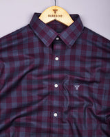 Prime Burgundy Houndstooth Check Premium Giza Shirt