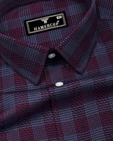Prime Burgundy Houndstooth Check Premium Giza Shirt