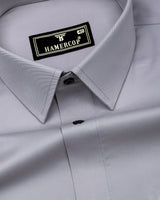 Rainstrom Gray Soft Cotton Formal Solid Shirt