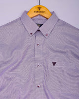 Maroon With White Dobby Premium Giza Shirt