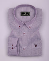 Maroon With White Dobby Premium Giza Shirt