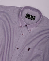 Maroon With White Dobby Premium Giza Shirt