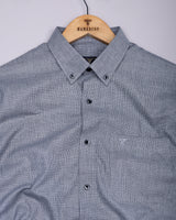 Rhino Gray With Black Micro Check Formal Cotton Shirt