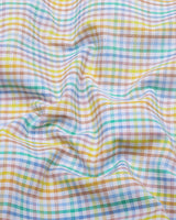 Rainbow Wave Multicolored Check Cotton Shirt