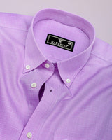 Purple With White Houndstooth Check Premium Cotton Shirt