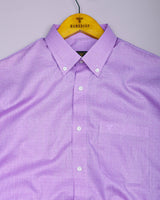 Purple With White Houndstooth Check Premium Cotton Shirt