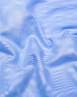 Magma Blue With White Houndstooth Premium Giza Shirt