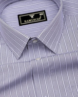 Nikolyn Blue With White Pencil Stripe Formal Cotton Shirt